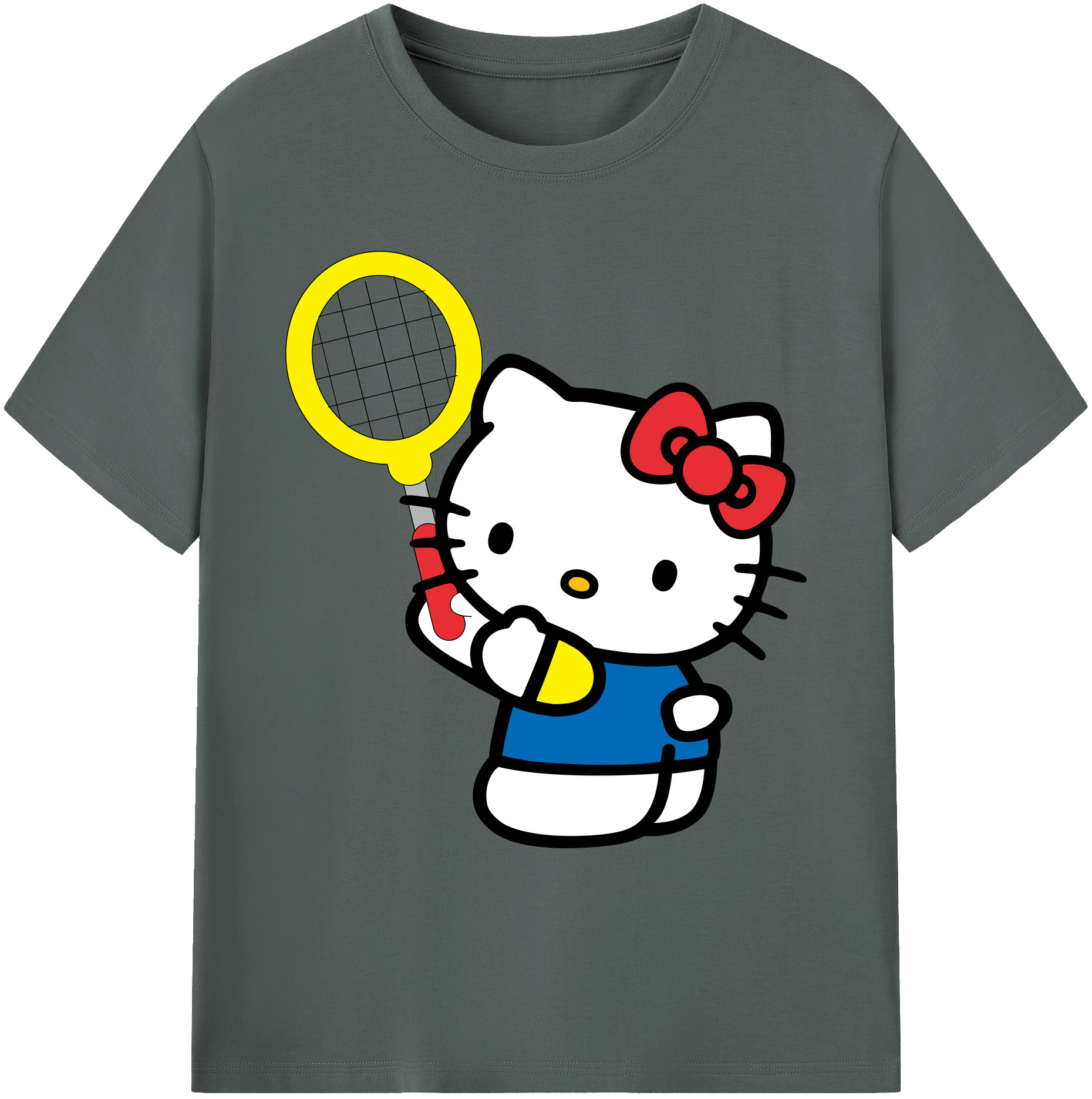 （画像用） Hello Kitty ハローキティ 綿100％ メンズ半袖Tシャツ｜肌触りやわらか＆通気性